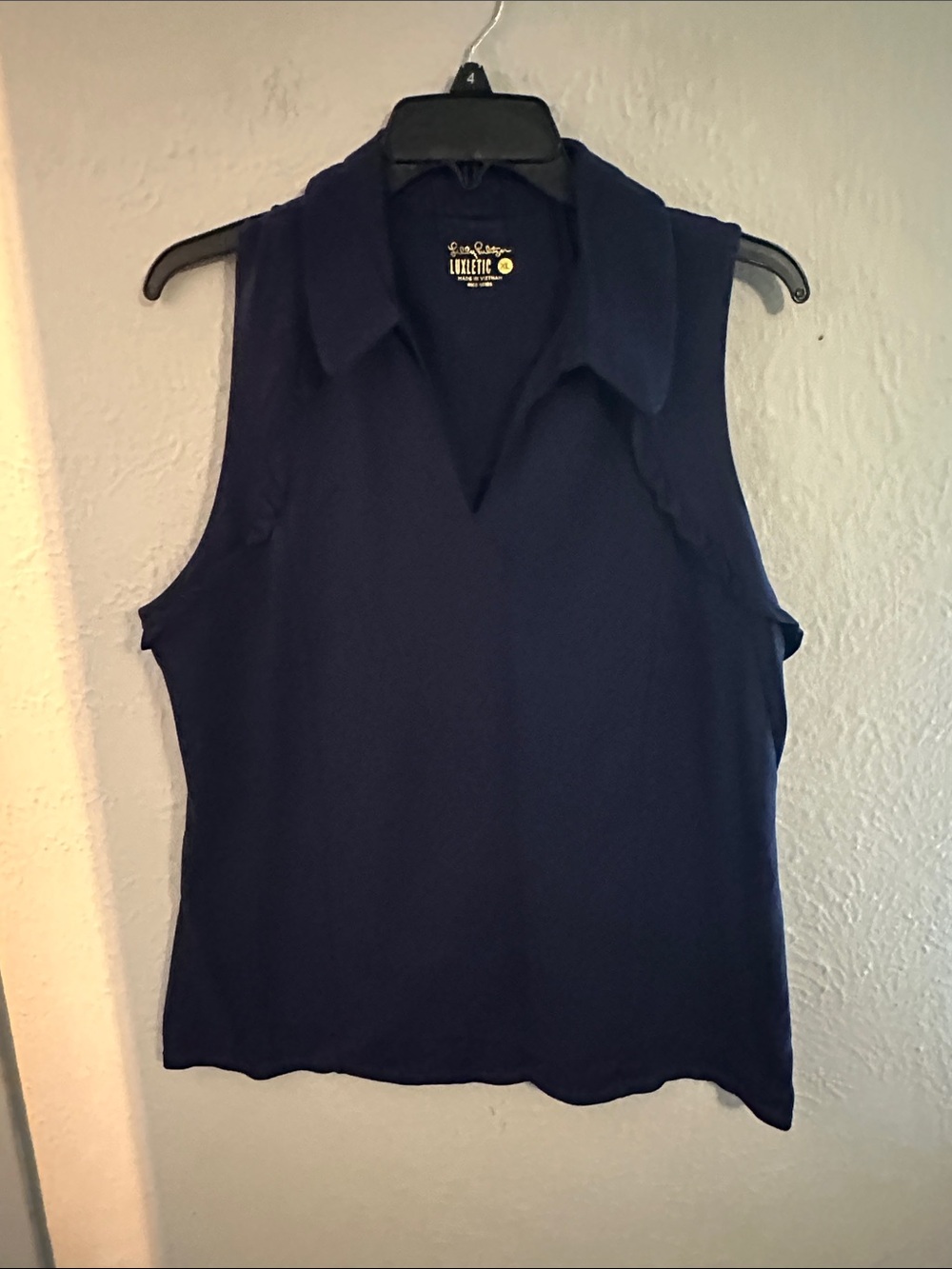 Lilly Pulitzer Navy Sleeveless Collared Knit Camisole